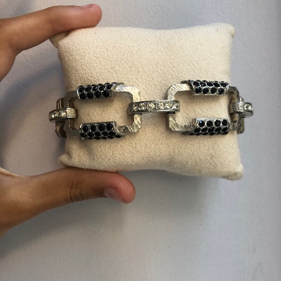 Vintage crystal link bracelet - Picture 3 of 6